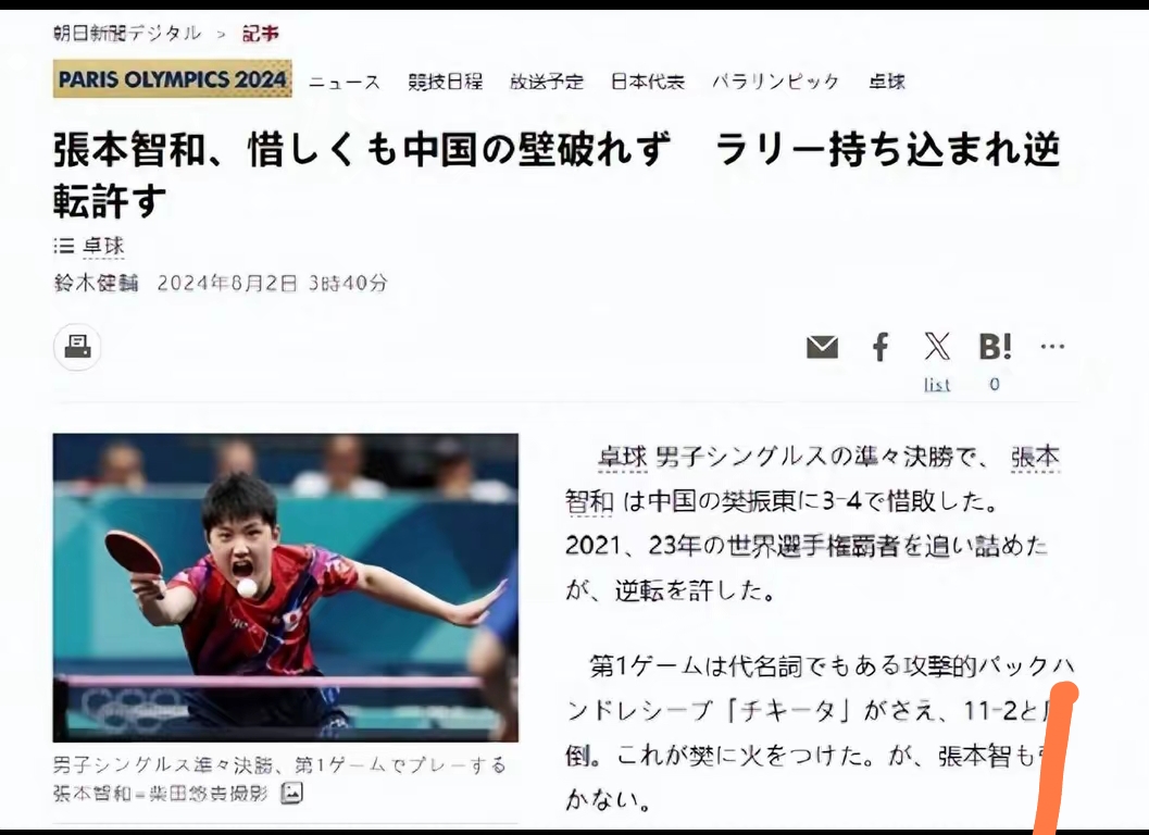 波兰队鏖战中国队，张本智和刷新纪录